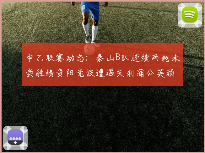 中乙联赛动态：泰山B队连续两轮未尝胜绩贵阳竞技遭遇失利蒲公英顽强战平